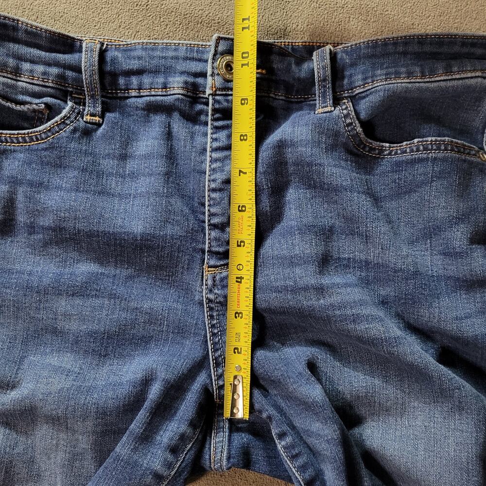 St Johns Bay Womens Jeans Size 14 Dark Wash Painters Recycle - Picture 4 of 14